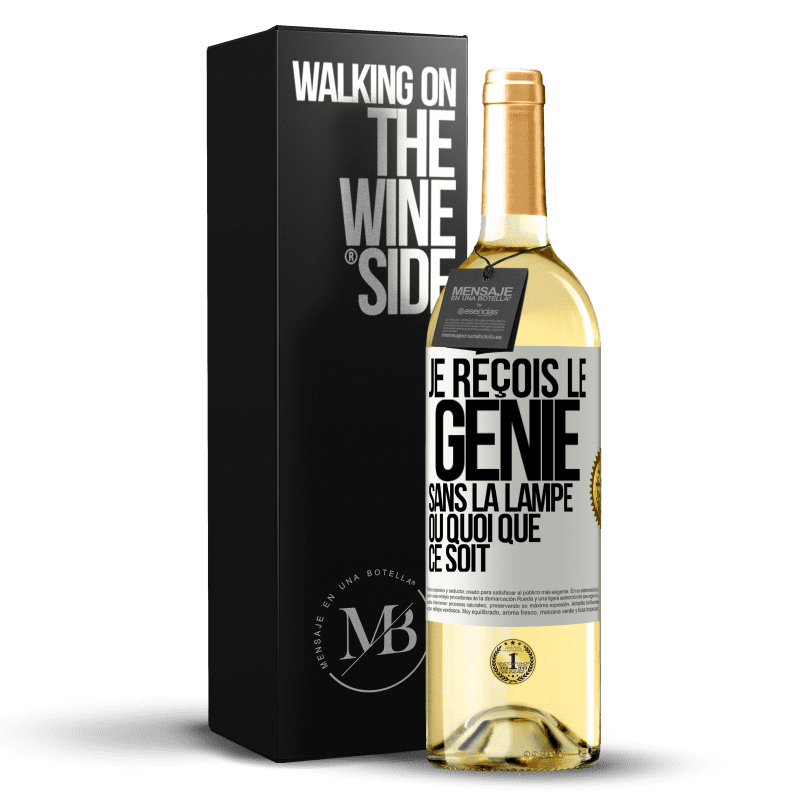 29,95 € Envoi gratuit | Vin blanc Édition WHITE Je reçois le génie sans la lampe ou quoi que ce soit Étiquette Blanche. Étiquette personnalisable Vin jeune Récolte 2023 Verdejo