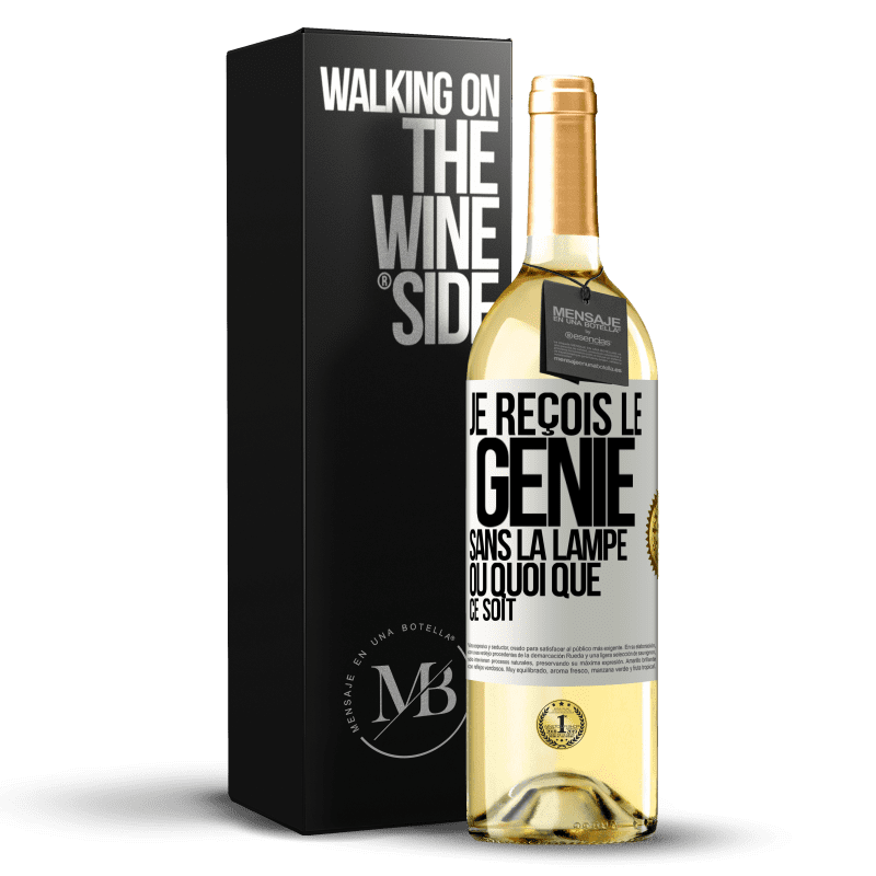 29,95 € Envoi gratuit | Vin blanc Édition WHITE Je reçois le génie sans la lampe ou quoi que ce soit Étiquette Blanche. Étiquette personnalisable Vin jeune Récolte 2024 Verdejo