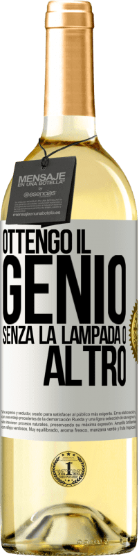 29,95 € Spedizione Gratuita | Vino bianco Edizione WHITE Ottengo il genio senza la lampada o altro Etichetta Bianca. Etichetta personalizzabile Vino giovane Raccogliere 2023 Verdejo