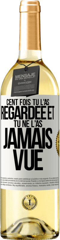 29,95 € Envoi gratuit | Vin blanc Édition WHITE Cent fois tu l'as regardée et tu ne l'as jamais vue Étiquette Blanche. Étiquette personnalisable Vin jeune Récolte 2024 Verdejo