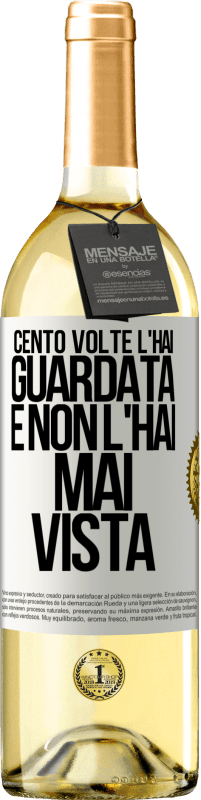 29,95 € | Vino bianco Edizione WHITE Cento volte l'hai guardata e non l'hai mai vista Etichetta Bianca. Etichetta personalizzabile Vino giovane Raccogliere 2024 Verdejo