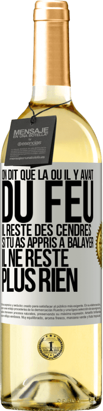 29,95 € Envoi gratuit | Vin blanc Édition WHITE On dit que là où il y avait du feu, il reste des cendres. Si tu as appris à balayer, il ne reste plus rien Étiquette Blanche. Étiquette personnalisable Vin jeune Récolte 2025 Verdejo