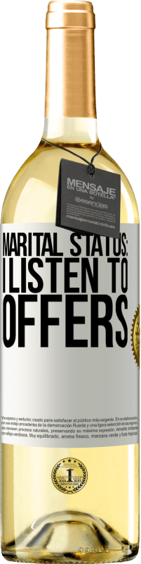 29,95 € | White Wine WHITE Edition Marital status: I listen to offers White Label. Customizable label Young wine Harvest 2024 Verdejo