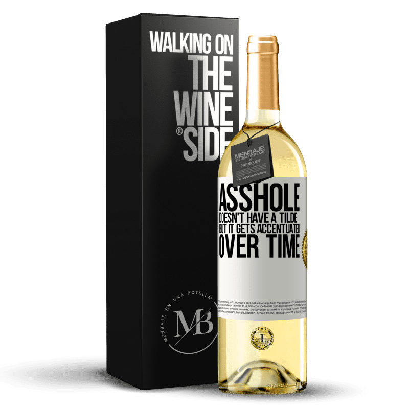 29,95 € Free Shipping | White Wine WHITE Edition Asshole doesn't have a tilde, but it gets accentuated over time White Label. Customizable label Young wine Harvest 2023 Verdejo