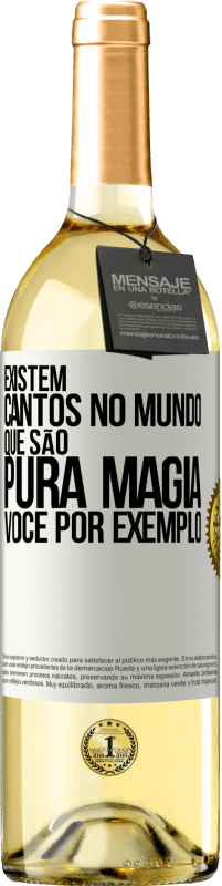 29,95 € | Vinho branco Edição WHITE Existem cantos no mundo que são pura magia. Você por exemplo Etiqueta Branca. Etiqueta personalizável Vinho jovem Colheita 2025 Verdejo