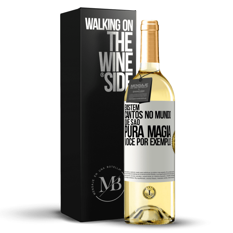 29,95 € Envio grátis | Vinho branco Edição WHITE Existem cantos no mundo que são pura magia. Você por exemplo Etiqueta Branca. Etiqueta personalizável Vinho jovem Colheita 2023 Verdejo