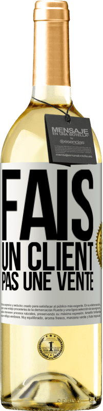 29,95 € Envoi gratuit | Vin blanc Édition WHITE Fais un client, pas une vente Étiquette Blanche. Étiquette personnalisable Vin jeune Récolte 2023 Verdejo