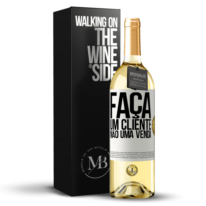 29,95 € Envio grátis | Vinho branco Edição WHITE Faça um cliente, não uma venda Etiqueta Branca. Etiqueta personalizável Vinho jovem Colheita 2023 Verdejo