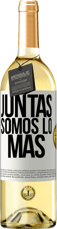 29,95 € | Vino Blanco Edición WHITE Juntas somos lo más Etiqueta Blanca. Etiqueta personalizable Vino joven Cosecha 2023 Verdejo
