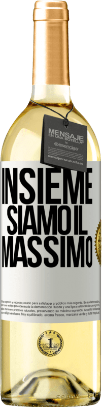 29,95 € Spedizione Gratuita | Vino bianco Edizione WHITE Insieme siamo il massimo Etichetta Bianca. Etichetta personalizzabile Vino giovane Raccogliere 2024 Verdejo