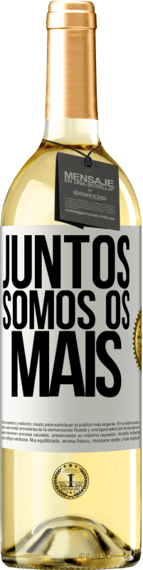 29,95 € | Vinho branco Edição WHITE Juntos somos os mais Etiqueta Branca. Etiqueta personalizável Vinho jovem Colheita 2023 Verdejo