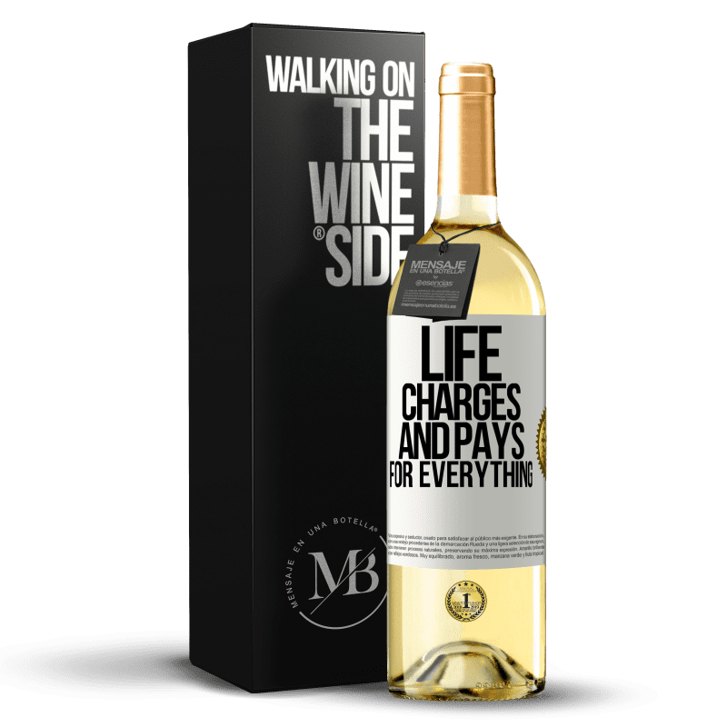 29,95 € Free Shipping | White Wine WHITE Edition Life charges and pays for everything White Label. Customizable label Young wine Harvest 2023 Verdejo