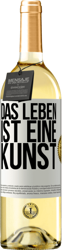 29,95 € | Weißwein WHITE Ausgabe Das Leben ist eine Kunst Weißes Etikett. Anpassbares Etikett Junger Wein Ernte 2023 Verdejo