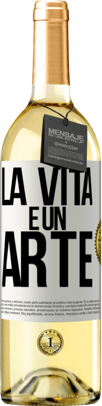 29,95 € | Vino bianco Edizione WHITE La vita è un'arte Etichetta Bianca. Etichetta personalizzabile Vino giovane Raccogliere 2023 Verdejo