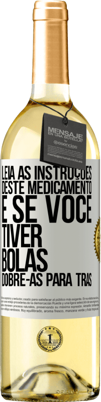 29,95 € Envio grátis | Vinho branco Edição WHITE Leia as instruções deste medicamento e se você tiver bolas, dobre-as para trás Etiqueta Branca. Etiqueta personalizável Vinho jovem Colheita 2023 Verdejo