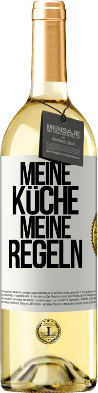 29,95 € | Weißwein WHITE Ausgabe Meine Küche, meine Regeln Weißes Etikett. Anpassbares Etikett Junger Wein Ernte 2025 Verdejo