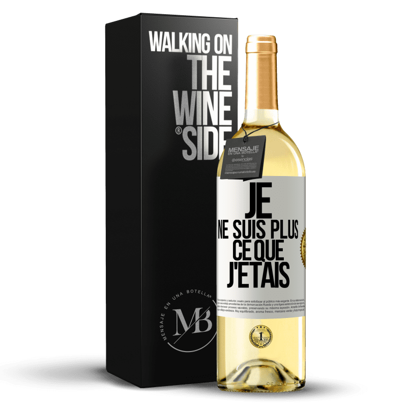 29,95 € Envoi gratuit | Vin blanc Édition WHITE Je ne suis plus ce que j'étais Étiquette Blanche. Étiquette personnalisable Vin jeune Récolte 2023 Verdejo