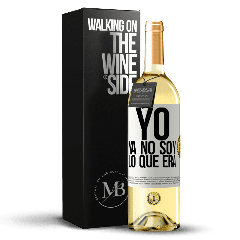 29,95 € Envío gratis | Vino Blanco Edición WHITE Yo ya no soy lo que era Etiqueta Blanca. Etiqueta personalizable Vino joven Cosecha 2023 Verdejo