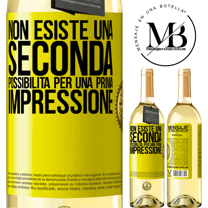 29,95 € Spedizione Gratuita | Vino bianco Edizione WHITE Non esiste una seconda possibilità per una prima impressione Etichetta Gialla. Etichetta personalizzabile Vino giovane Raccogliere 2024 Verdejo