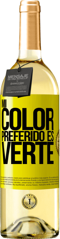 29,95 € | Vinho branco Edição WHITE Mi color preferido es: verte Etiqueta Amarela. Etiqueta personalizável Vinho jovem Colheita 2025 Verdejo