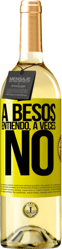 29,95 € Kostenloser Versand | Weißwein WHITE Ausgabe A besos entiendo, a veces no Gelbes Etikett. Anpassbares Etikett Junger Wein Ernte 2025 Verdejo