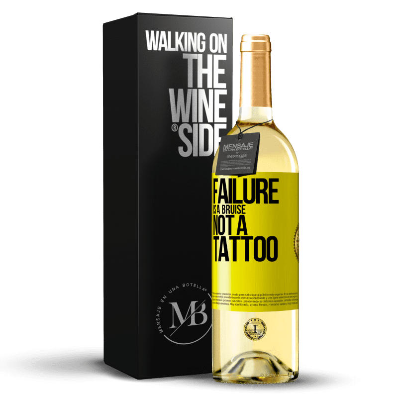 29,95 € Free Shipping | White Wine WHITE Edition Failure is a bruise, not a tattoo Yellow Label. Customizable label Young wine Harvest 2025 Verdejo