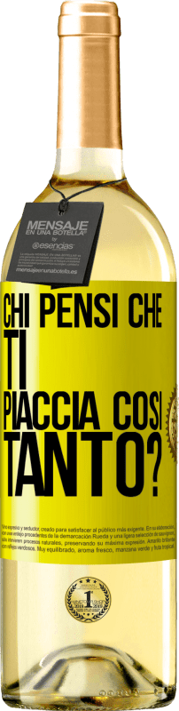 29,95 € | Vino bianco Edizione WHITE chi pensi che ti piaccia così tanto? Etichetta Gialla. Etichetta personalizzabile Vino giovane Raccogliere 2024 Verdejo