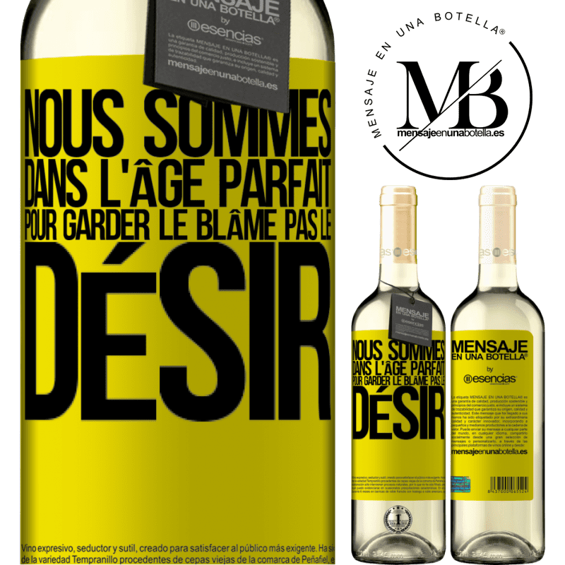 «Nous sommes dans l'âge parfait pour garder le blâme, pas le désir» Édition WHITE