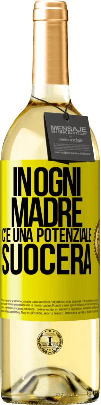 29,95 € | Vino bianco Edizione WHITE In ogni madre c'è una potenziale suocera Etichetta Gialla. Etichetta personalizzabile Vino giovane Raccogliere 2025 Verdejo