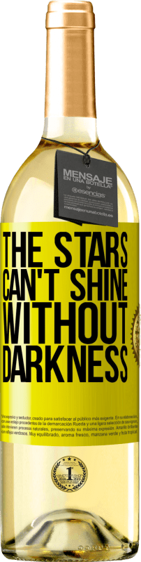 29,95 € | White Wine WHITE Edition The stars can't shine without darkness Yellow Label. Customizable label Young wine Harvest 2025 Verdejo