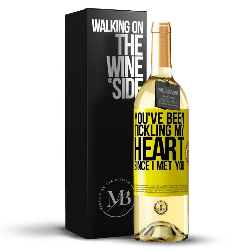29,95 € Free Shipping | White Wine WHITE Edition You've been tickling my heart since I met you Yellow Label. Customizable label Young wine Harvest 2025 Verdejo