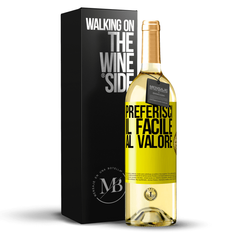 29,95 € Spedizione Gratuita | Vino bianco Edizione WHITE Preferisci il facile al valore Etichetta Gialla. Etichetta personalizzabile Vino giovane Raccogliere 2023 Verdejo