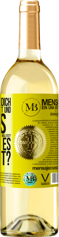 «Erinnerst du dich, als du klein warst und groß sein wolltest, um zu tun, was immer du wolltest? Wie läuft es denn so?» WHITE Ausgabe