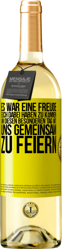 «Es war eine Freude, euch dabei haben zu können, um diesen besonderen Tag mit uns gemeinsam zu feiern» WHITE Ausgabe