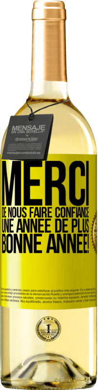 29,95 € Envoi gratuit | Vin blanc Édition WHITE Merci de nous faire confiance une année de plus. Bonne année! Étiquette Jaune. Étiquette personnalisable Vin jeune Récolte 2025 Verdejo
