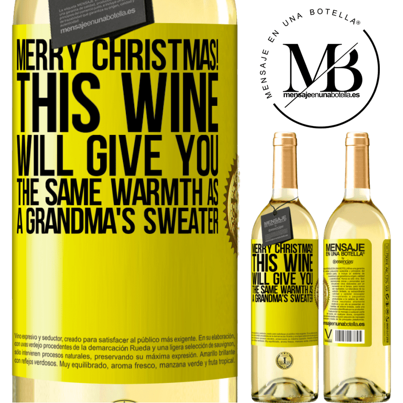 29,95 € Free Shipping | White Wine WHITE Edition Merry Christmas! This wine will give you the same warmth as a grandma's sweater Yellow Label. Customizable label Young wine Harvest 2023 Verdejo