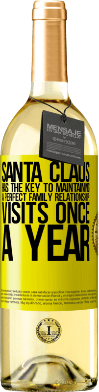 «Santa Claus has the key to maintaining a perfect family relationship: Visits once a year» WHITE Edition