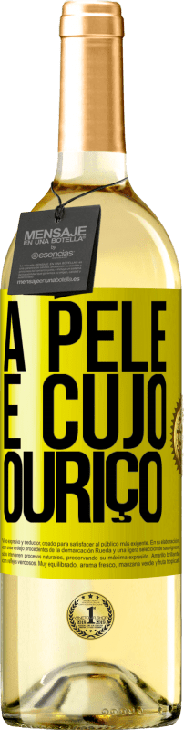 29,95 € | Vinho branco Edição WHITE A pele é cujo ouriço Etiqueta Amarela. Etiqueta personalizável Vinho jovem Colheita 2025 Verdejo