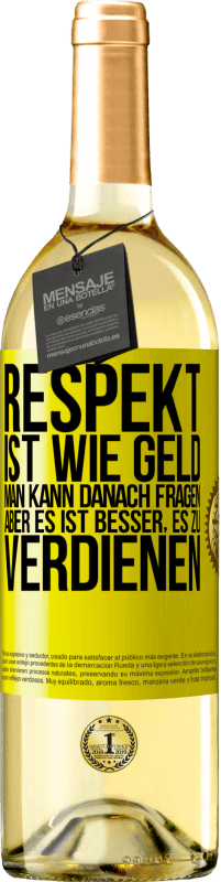 «Respekt ist wie Geld. Man kann danach fragen, aber es ist besser, es zu verdienen» WHITE Ausgabe