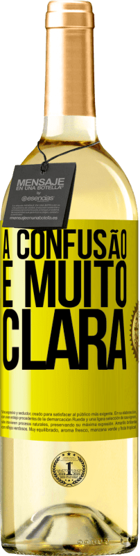 29,95 € | Vinho branco Edição WHITE A confusão é muito clara Etiqueta Amarela. Etiqueta personalizável Vinho jovem Colheita 2024 Verdejo