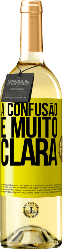 29,95 € | Vinho branco Edição WHITE A confusão é muito clara Etiqueta Amarela. Etiqueta personalizável Vinho jovem Colheita 2025 Verdejo