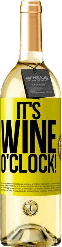 29,95 € | Weißwein WHITE Ausgabe It's wine o'clock! Gelbes Etikett. Anpassbares Etikett Junger Wein Ernte 2025 Verdejo
