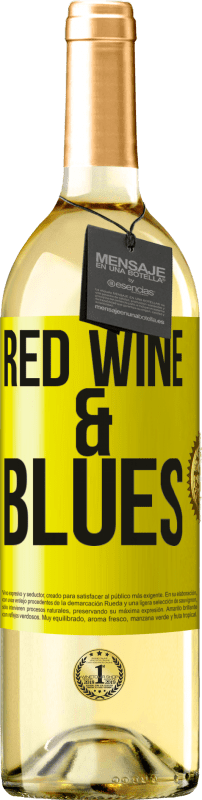 29,95 € | Weißwein WHITE Ausgabe Red wine & Blues Gelbes Etikett. Anpassbares Etikett Junger Wein Ernte 2025 Verdejo