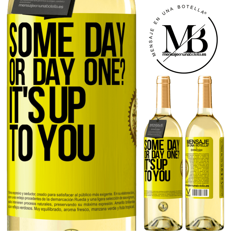 29,95 € Free Shipping | White Wine WHITE Edition some day, or day one? It's up to you Yellow Label. Customizable label Young wine Harvest 2022 Verdejo
