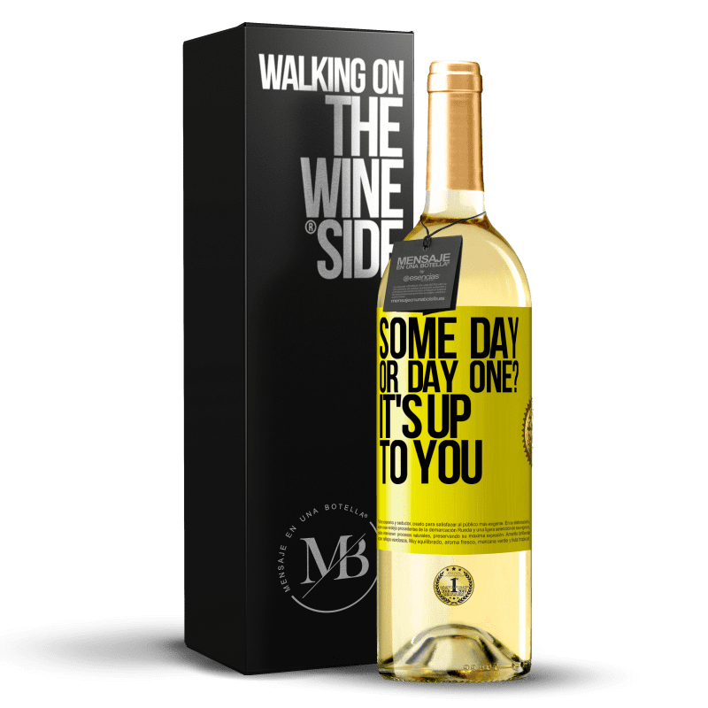 29,95 € Free Shipping | White Wine WHITE Edition some day, or day one? It's up to you Yellow Label. Customizable label Young wine Harvest 2023 Verdejo