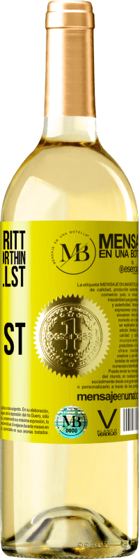 «Der erste Schritt bringt dich nicht dorthin, wohin du willst, aber er enfernt dich von da, wo du bist» WHITE Ausgabe