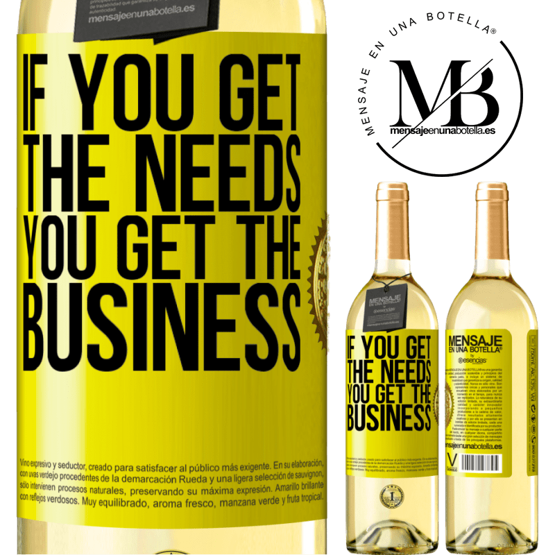 29,95 € Free Shipping | White Wine WHITE Edition If you get the needs, you get the business Yellow Label. Customizable label Young wine Harvest 2023 Verdejo