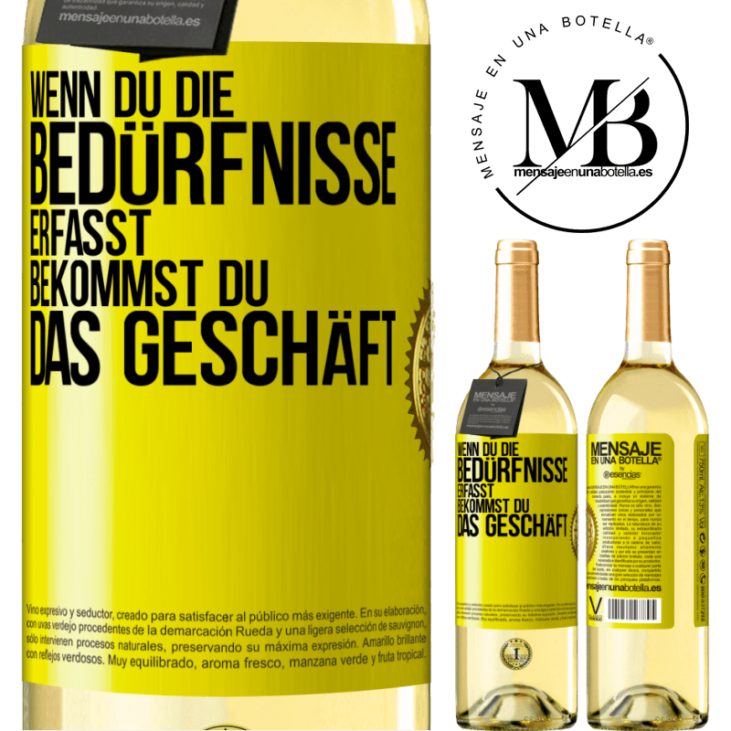 29,95 € Kostenloser Versand | Weißwein WHITE Ausgabe Wenn du die Bedürfnisse erfasst, bekommst du das Geschäft Gelbes Etikett. Anpassbares Etikett Junger Wein Ernte 2025 Verdejo