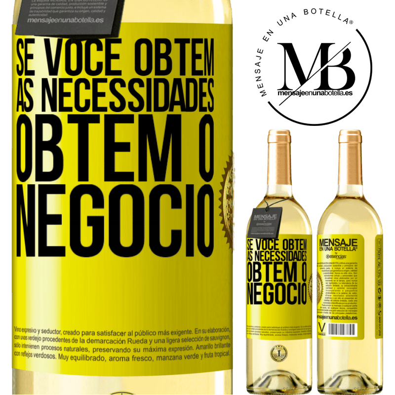 29,95 € Envio grátis | Vinho branco Edição WHITE Se você obtém as necessidades, obtém o negócio Etiqueta Amarela. Etiqueta personalizável Vinho jovem Colheita 2023 Verdejo