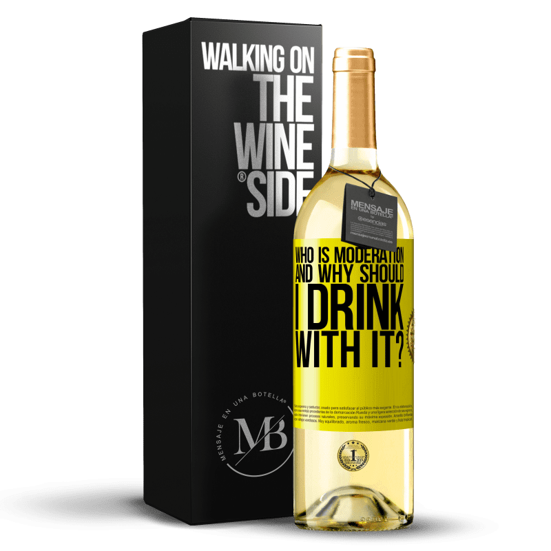 29,95 € Free Shipping | White Wine WHITE Edition who is moderation and why should I drink with it? Yellow Label. Customizable label Young wine Harvest 2023 Verdejo